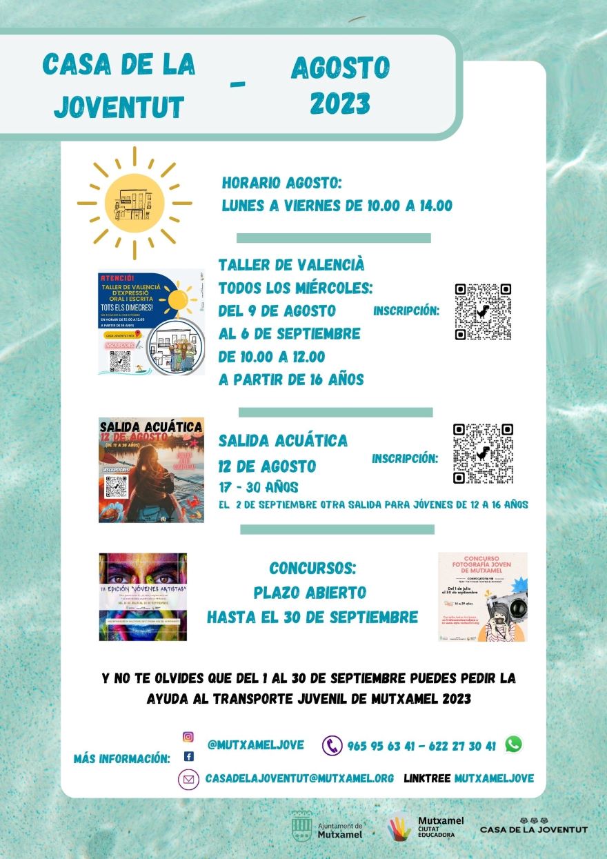 programacion casa juventud mutxamel
